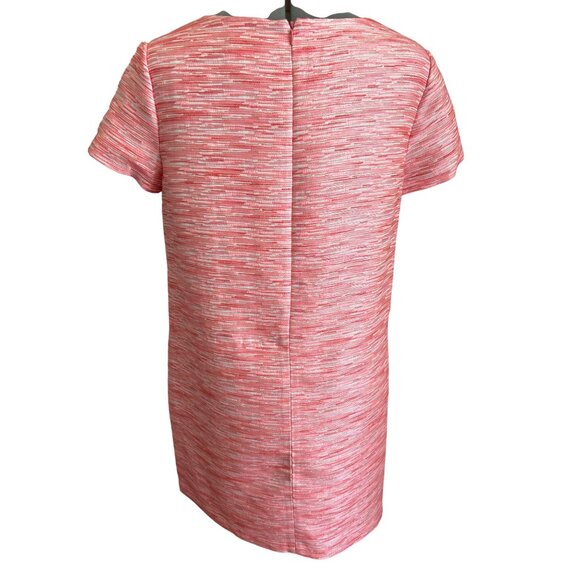 CeCe By Cynthia Steffe Pink & White Short-Sleeve Shift Dress Knee Length Size 8 - Picture 3 of 10